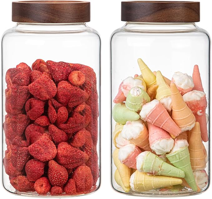 Large Glass Coffee Jars Round Storage Canister - Image 3