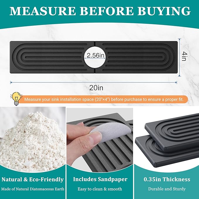 Stone Faucet Mat for Kitchen Sink - Image 3