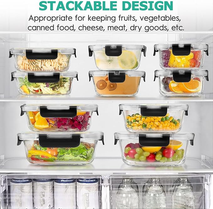 34pcs Glass Food Storage Containers - Image 5