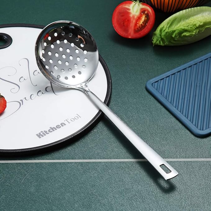 Stainless Steel Skimmer, Berglander Metal Strainer, Kitchen Cooking Skimmers - Image 3