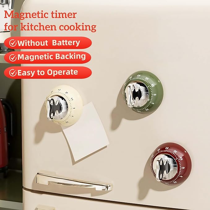 Magnetic Mechanical Kitchen Timer - Image 2