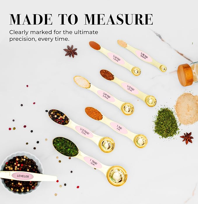 Pink Magnetic Measuring Spoons Set - Image 4