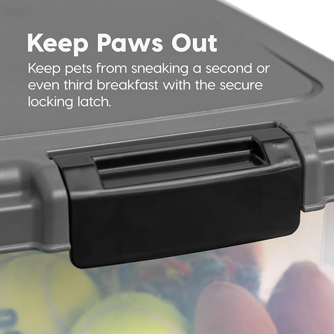 IRIS USA 30 lbs & 11 lbs Combo Airtight Dog Food Storage Container, Stackable - Image 5
