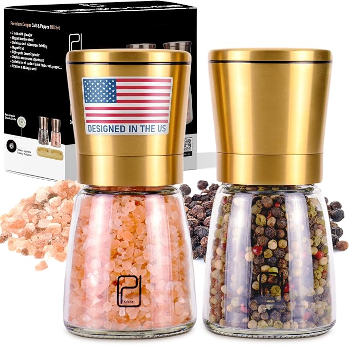 Premium Salt and Pepper Grinder Set - 5 oz by PJCKitchen