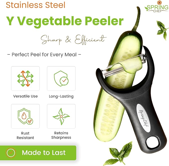 Spring Chef Stainless Steel Y Shaped Vegetable Peeler - Image 2