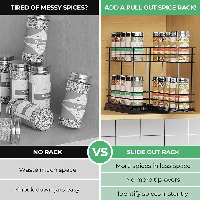 Mystozer Pull Out Spice Rack Organizer - Image 8