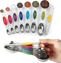 Spring Chef Multicolor Stainless Steel Magnetic Measuring Spoons Set of 8 by SpringChef