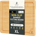 Extra Large Bamboo Board Charcuterie Non Slip Feet Over Sink Wooden Cutting by Socisen