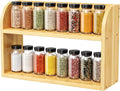 ROMGUAR CRAFT 2 Tier Bamboo Spice Rack, Countertop or Wall Mounting Wood Spice by ROMGUAR+CRAFT