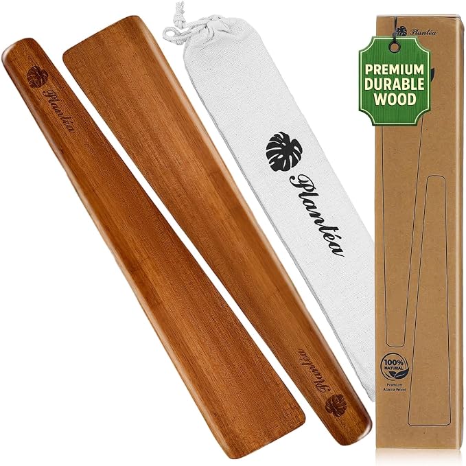 Wooden Spatula for Cooking Set of 2 – 12 Inch Acacia Wood Flat Spatula Turner & by Plant%C3%A9a