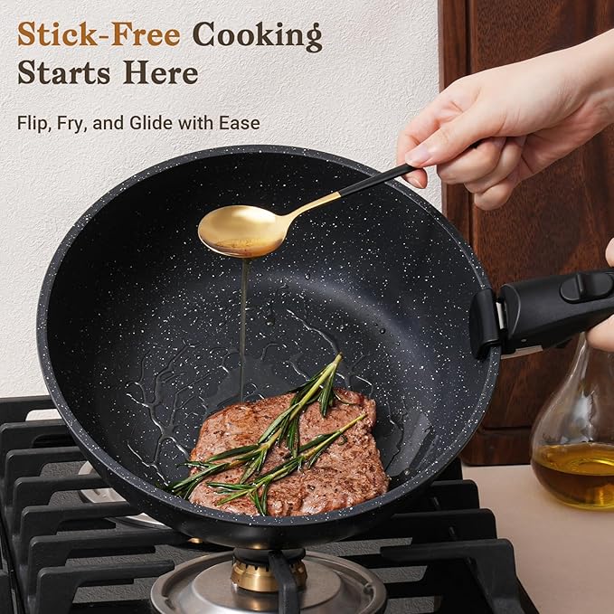 SODAY 15Pcs Pots and Pans Set Non Stick, Cookware Sets - Image 3