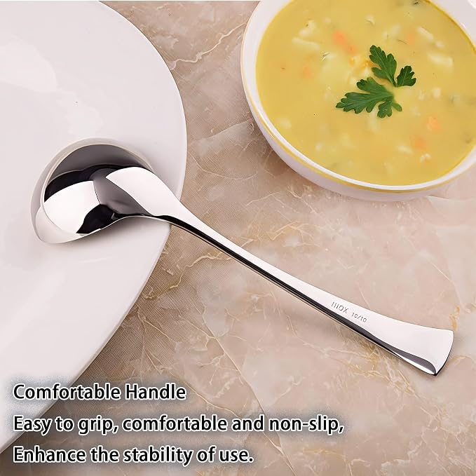 Comicfs Gravy Ladle, 18/10 Stainless Steel Soup Ladle, Small Soup Ladles - Image 6