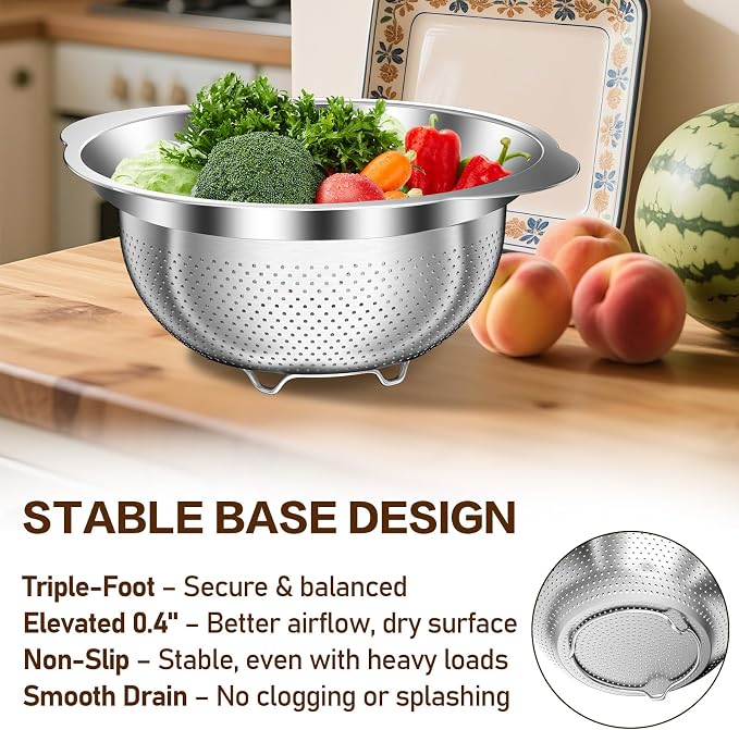 Stainless Steel Strainers for Kitchen, Stainless Steel Colander, Kitchen - Image 3