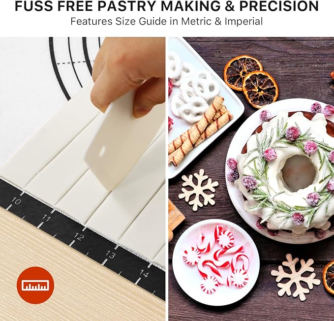 Silicone Baking Pastry Mat, Non-slip Food Grade Dough Rolling Mat - Image 8