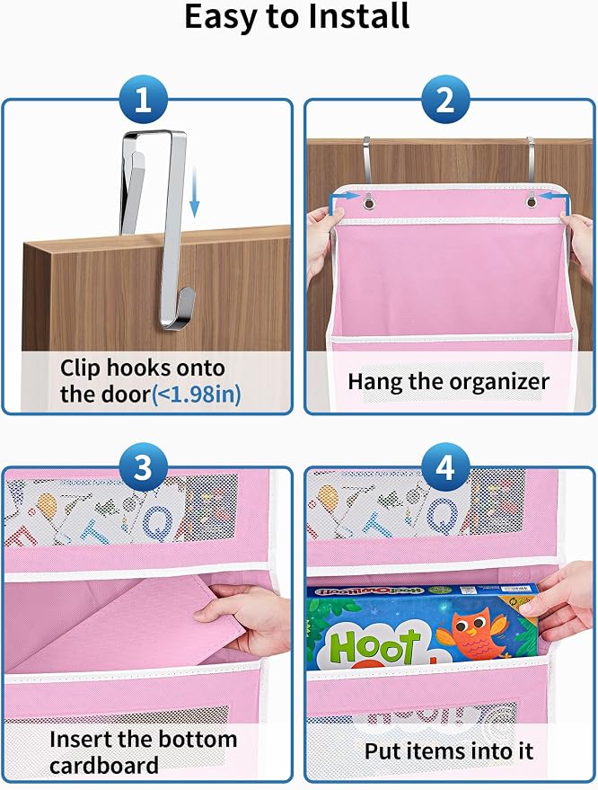 JARLINK 2 Pack Over The Door Organizer Storage, 5 Shelf Hanging Door Organizer - Image 7