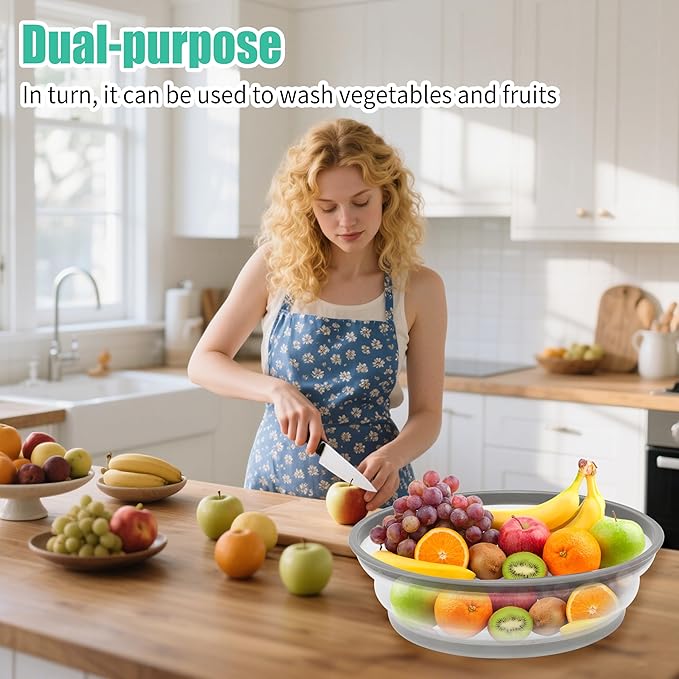 8.3inch Collapsible Microwave Food Cover, Splatter Guard, Vented Microwave Lid - Image 5