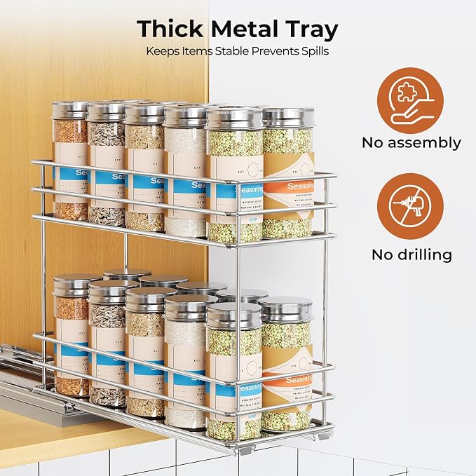 Mystozer Pull Out Spice Rack Organizer - Image 6