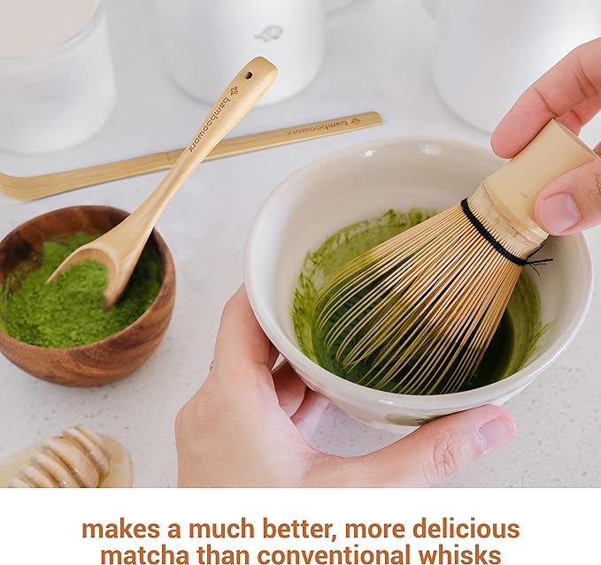 BambooWorx Matcha Whisk Set -, Traditional Scoop, Tea Spoon. The Perfect Sets - Image 4