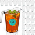 DecorRack 24 Pack - 75 oz Polycarbonate Plastic Pitcher Beverage Dispenser by DecorRack