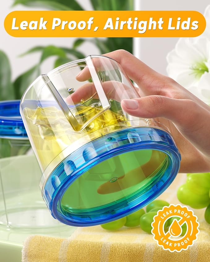 BiuLeon 12 Pack-24 oz Freezer Storage Containers, Plastic Food Storage - Image 6