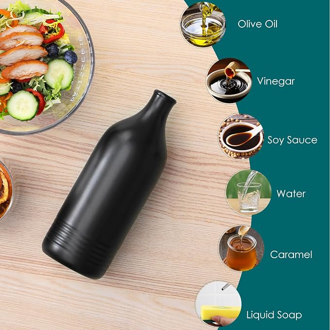 vancasso 20 Oz Ceramic Olive Oil Dispenser Bottle, Bottle Dispenser - Image 7