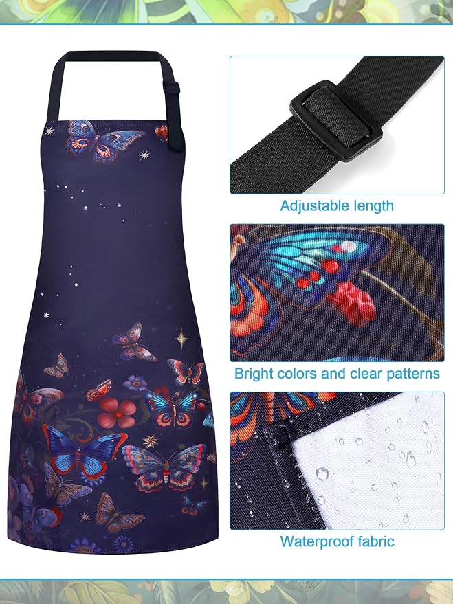 Bencailor 6 Pcs Spring Kitchen Aprons - Image 5