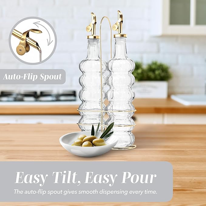 COOK WITH COLOR Glass Olive Oil Bottle Dispenser - Image 5