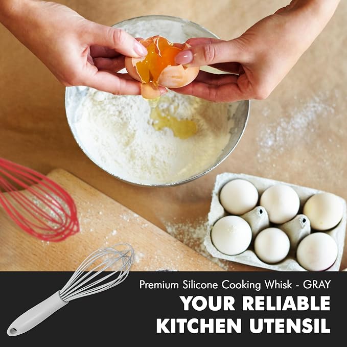 Chef Craft Premium Silicone Wire Cooking Whisk, 10.5 inch - Image 5