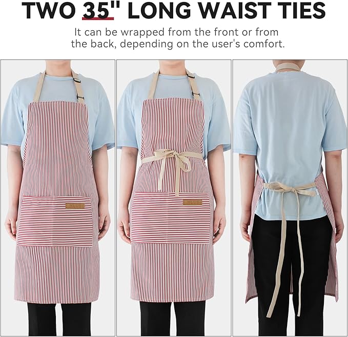 NLUS 2 Pack Cooking Aprons for Women - Image 5