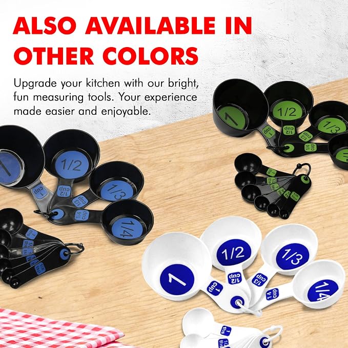 Chef Craft Easy to Read Plastic Measuring Cup Set, 10 Piece - Image 7