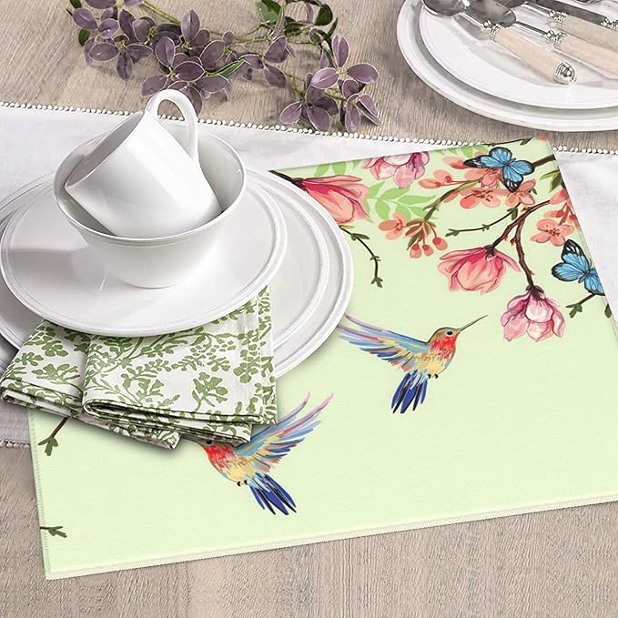 Bird Floral Flowers Dish Drying Mat - Image 7