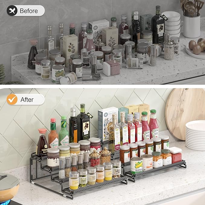 4 Tier Spice Rack Organizer for Cabinet - Image 7