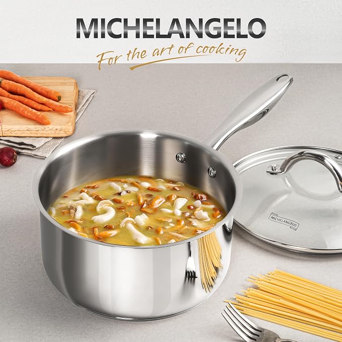 MICHELANGELO 3 Quart Saucepan - Image 7