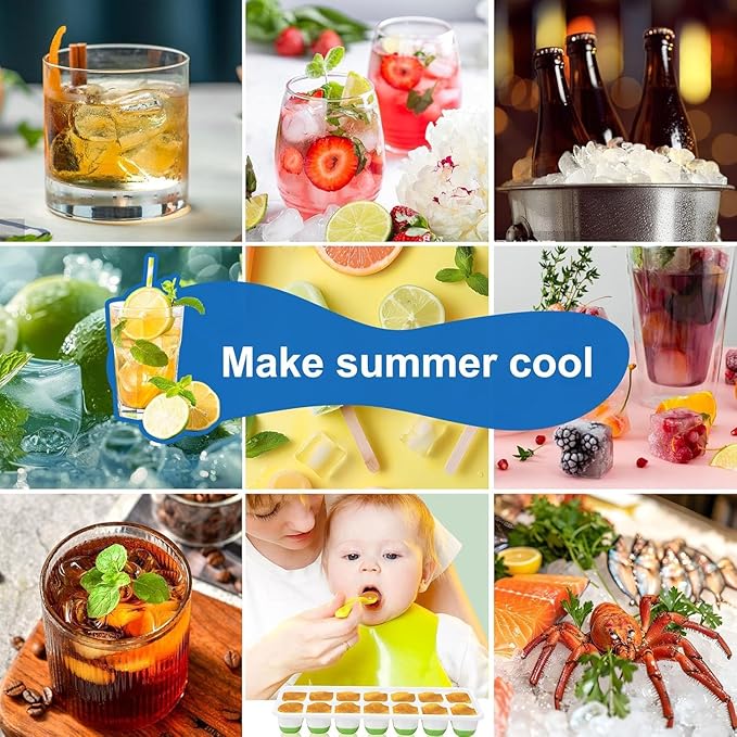 Ice Cube Tray, Ice Cube Trays for Freezer 5 Pack - Image 6