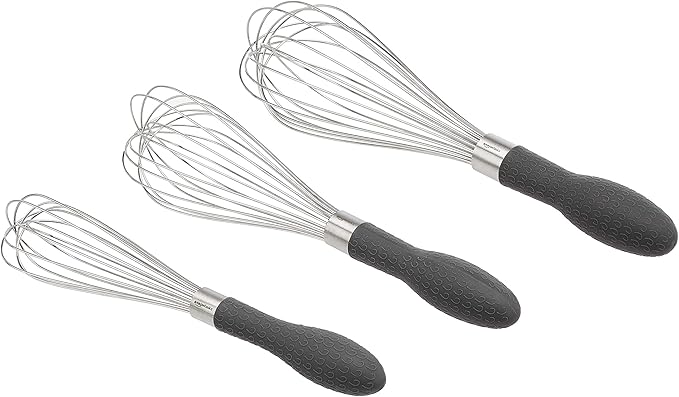 Amazon Basics Stainless Steel Wire Whisk Set by AmazonBasics
