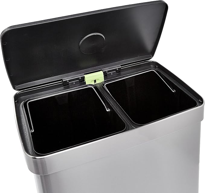 Amazon Basics Dual Compartment Recycling Trash Can - Image 7