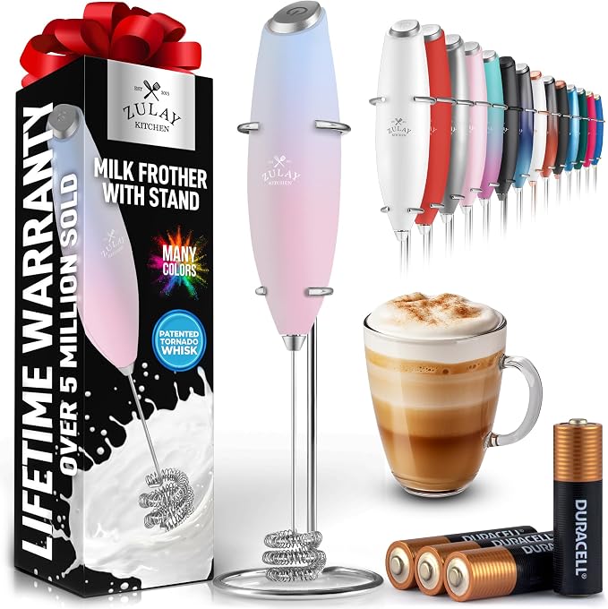 Zulay Kitchen Patented Tornado Triple Whisk Milk Frother by ZulayKitchen