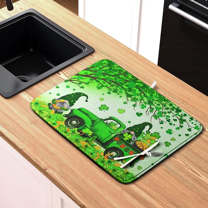 St Patricks Day Shamrock Drying Mat - Image 6
