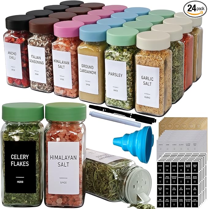 Spice Jars with Labels by Unknown