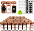 Churboro 48 Spice Jars with 547 Labels and Shaker Lids by Churboro
