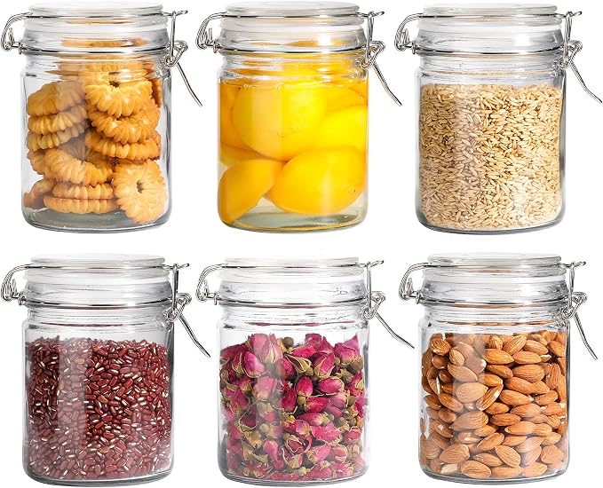 ComSaf 6-Pack 25oz Straight Sided Glass Jars by ComSaf