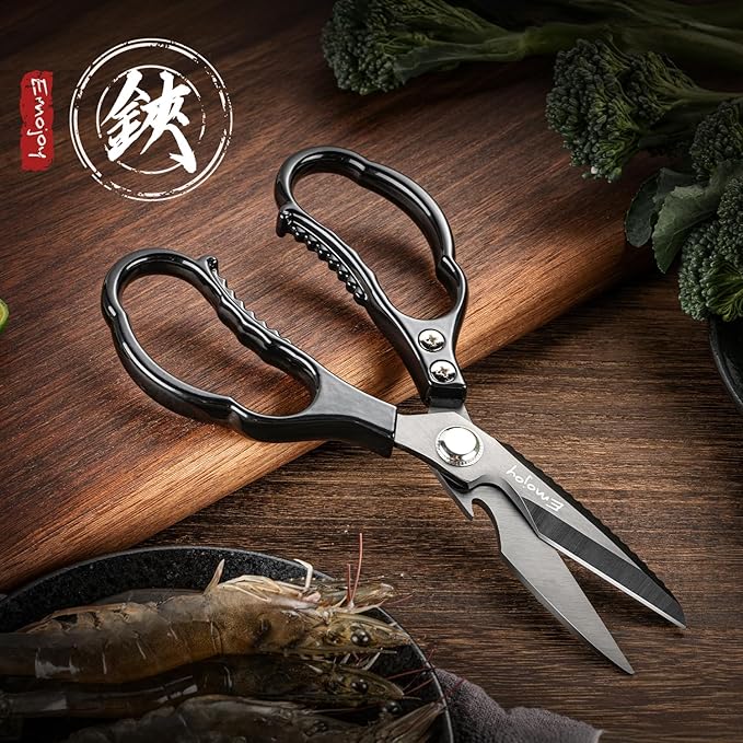 Emojoy Kitchen Shears for Food, Titanium Kitchen Scissors All Purpose, Japanese - Image 3