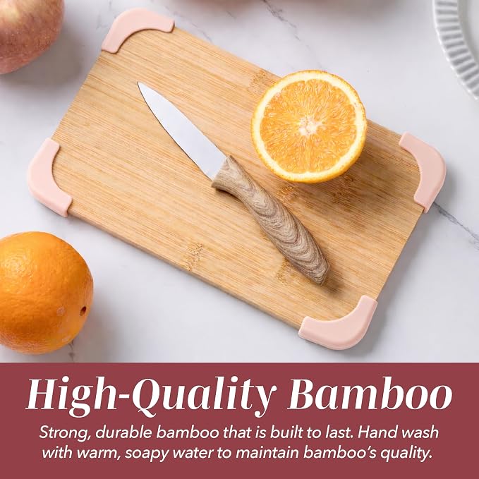 COOK WITH COLOR Non-Slip Cutting Board Set – Kitchen Essentials with Easy Grip - Image 4