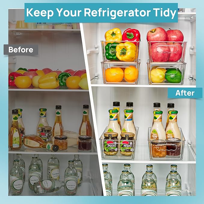 Vtopmart 8pcs Clear Organizers and Storage Bins - Image 7