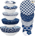 Patelai 10 Pcs Bowl Covers Reusable in 5 Size Stretch Cloth Fabric Elastic Food by Patelai