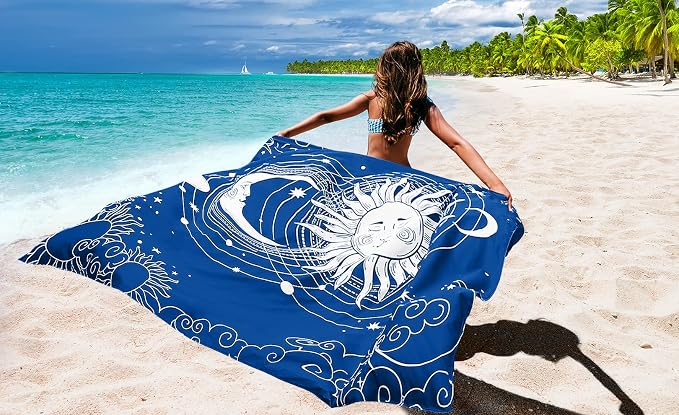 WIWIGO Beach Blanket Waterproof Sandproof Beach Mat 79" X 83"/10'x9'for 2-8 - Image 5