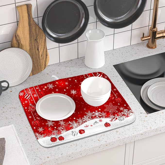 Giwawa Xmas Balls Dish Drying Mat - Image 6