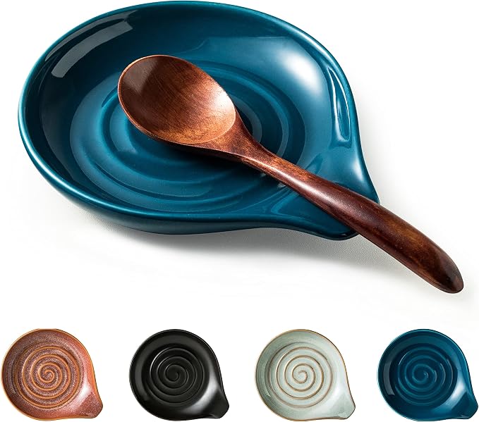 Spoon Holder, Ceramic Spoon Rest by Cormomu