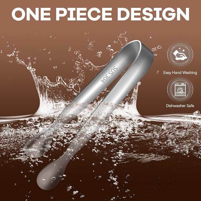 HOTEC 12-Pack Mini Sugar Tongs Stainless Steel Ice Tongs 4.3Inch Serving Tongs - Image 7