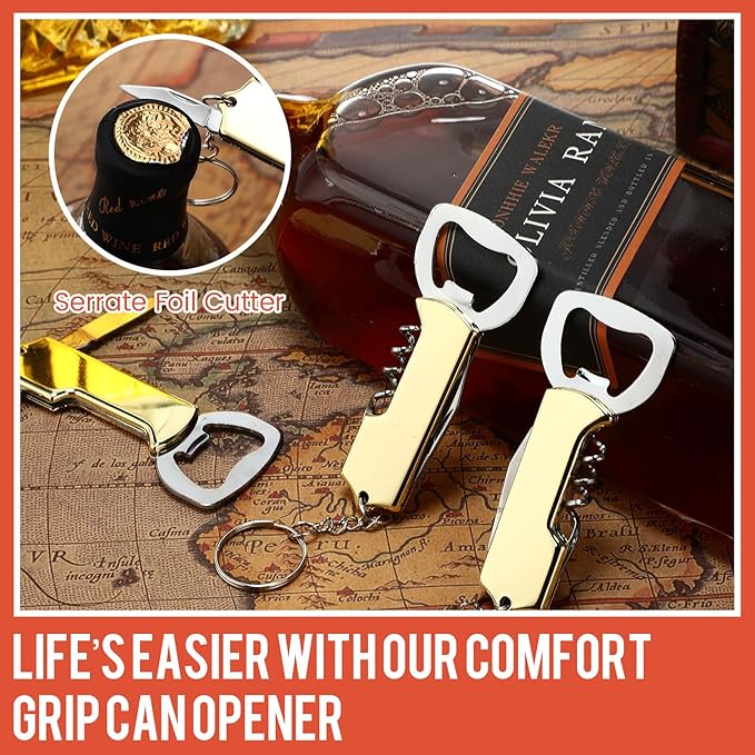Ziliny 24 Pcs Bottle Opener Keychain Bulk Wine Bottle Beer Opener Keychain - Image 4